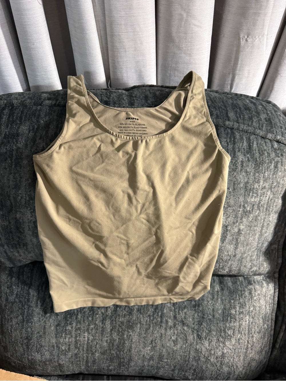 SKIMS Tank Top in Sandstone Beige